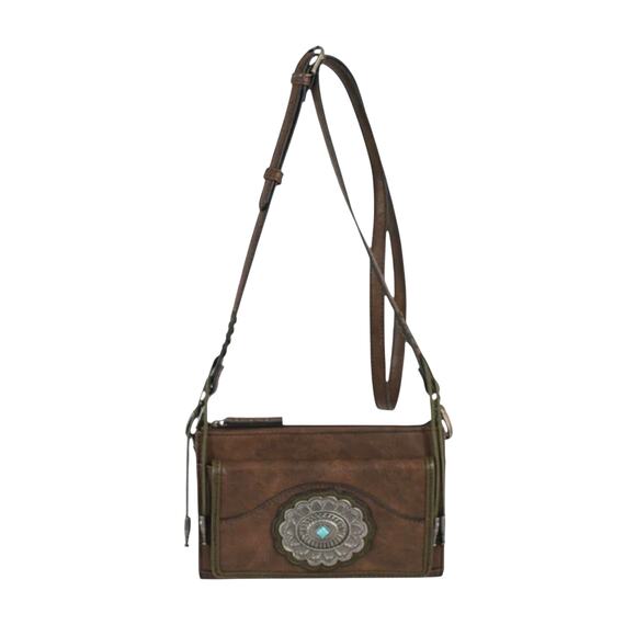 NWT! Tony Lama Crossbody Bag Turquoise Stone Western Style‎ Purse Wallet - Picture 1 of 10